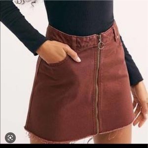 Free people denim skirt